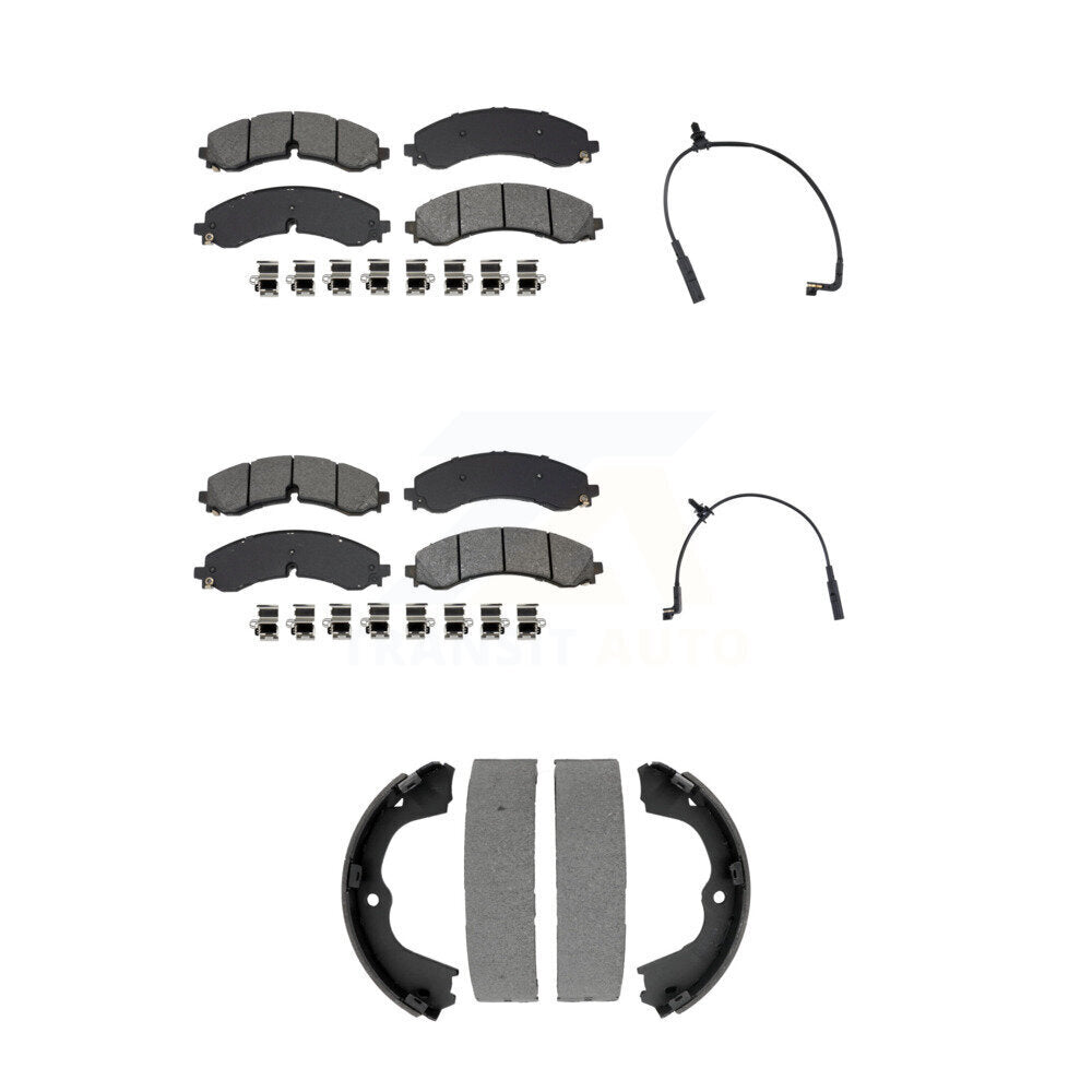 Semi-Metallic Brake Pads Wear Sensor Front Rear Kit (5Pc) For GMC Chevrolet 2500