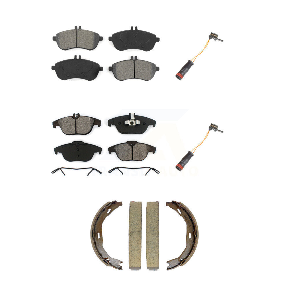 Semi-Metallic Brake Pads Wear Sensor Front Rear Kit (5Pc) For Mercedes-Benz C300