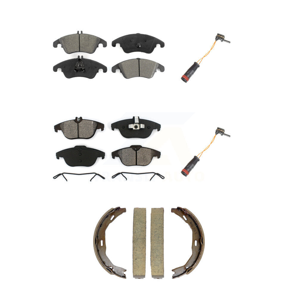 Semi-Metallic Brake Pads Wear Sensor Front Rear Kit (5Pc) For Mercedes-Benz C300