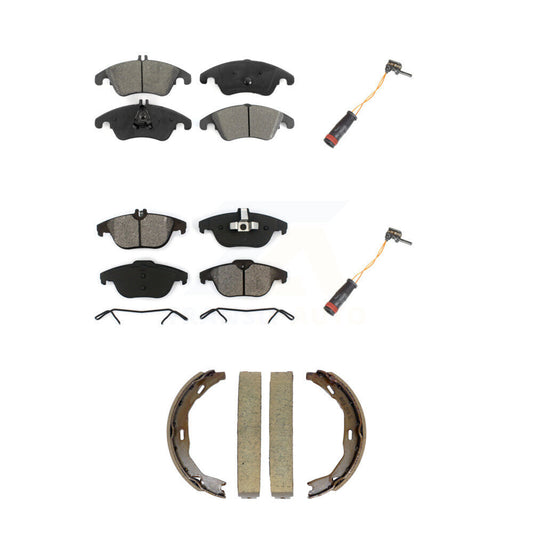 Semi-Metallic Brake Pads Wear Sensor Front Rear Kit (5Pc) For Mercedes-Benz C300