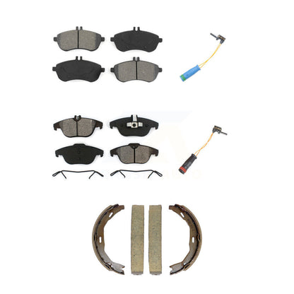 Semi-Metallic Brake Pads Wear Sensor Front Rear Kit (5Pc) For Mercedes-Benz C250
