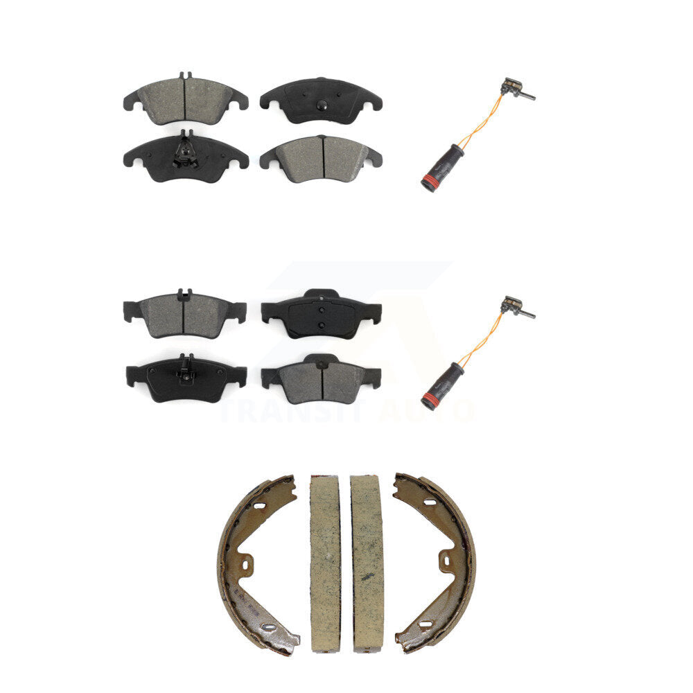 Semi-Metallic Brake Pads Wear Sensor Front Rear Kit (5Pc) For Mercedes-Benz E350