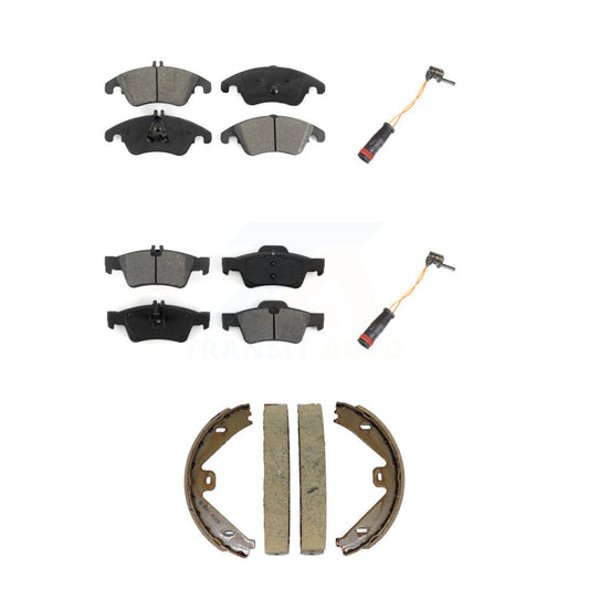 Semi-Metallic Brake Pads Wear Sensor Front Rear Kit (5Pc) For Mercedes-Benz E350