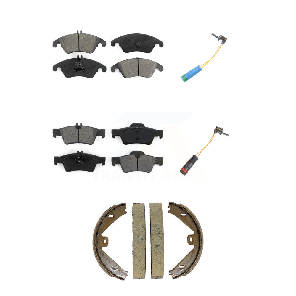 Semi-Metallic Brake Pads Wear Sensor Front Rear Kit (5Pc) For Mercedes-Benz E400