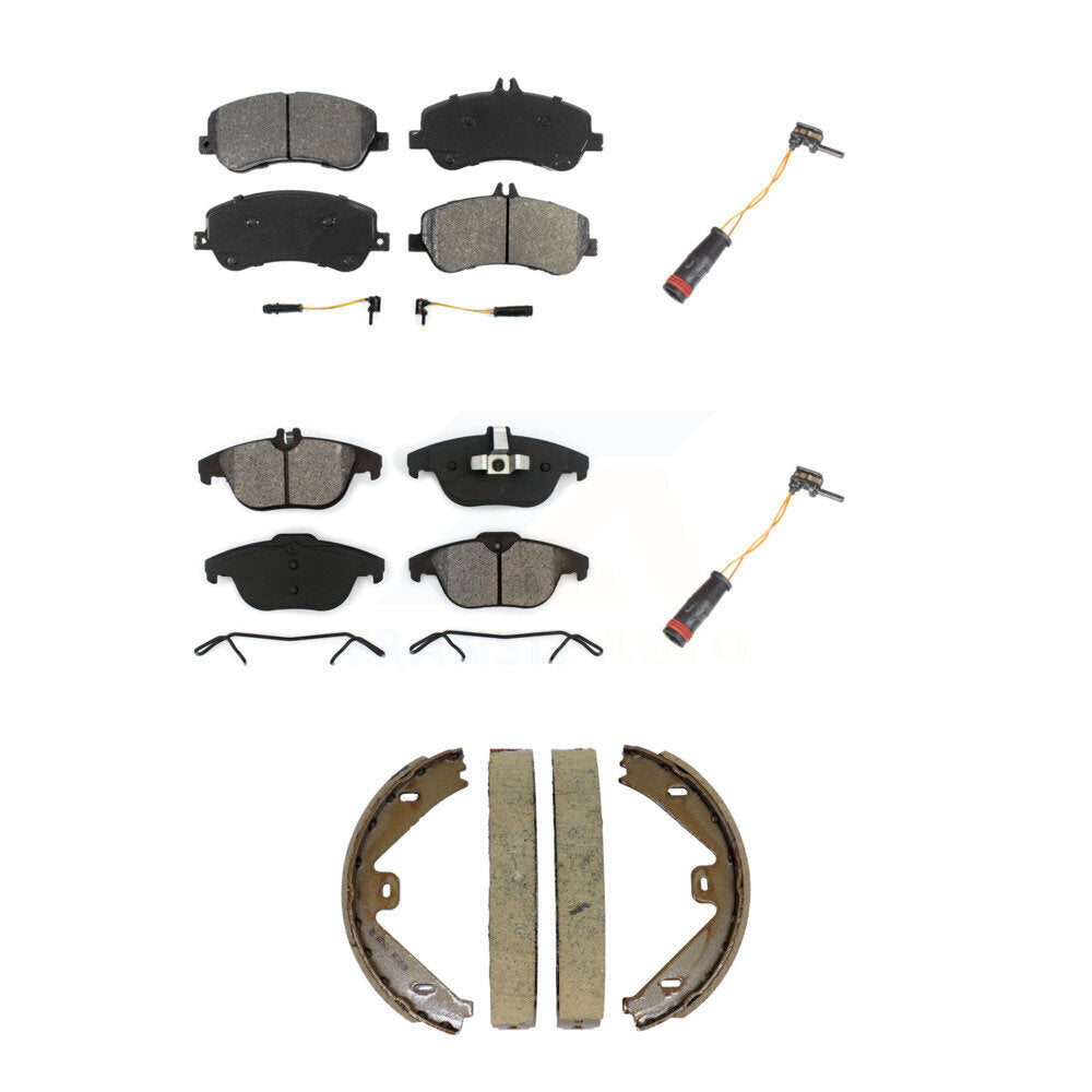 Semi-Metallic Brake Pad Extra Wear Sensor Front Rear Kit (5Pc) For Mercedes-Benz