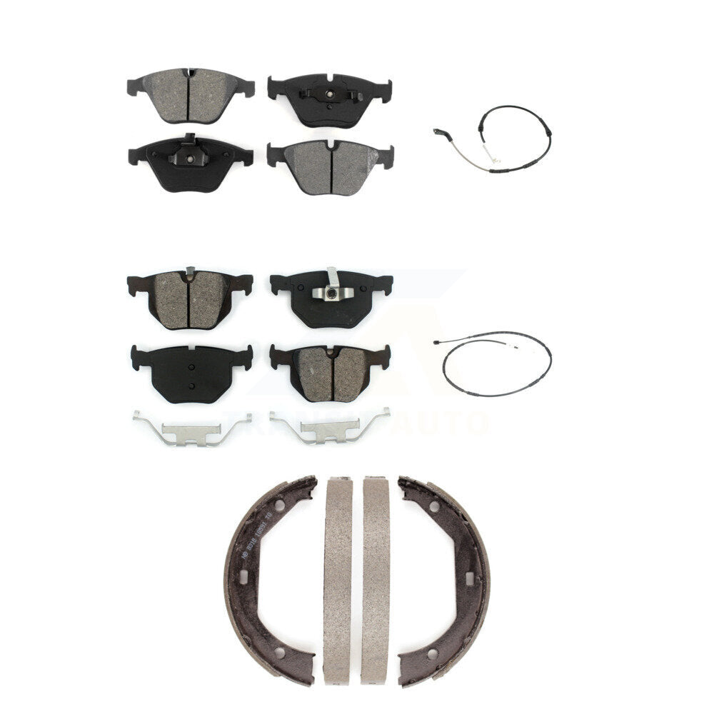 Semi-Metallic Disc Brake Pads And Wear Sensors Front Rear Kit (5Pc) For BMW X1