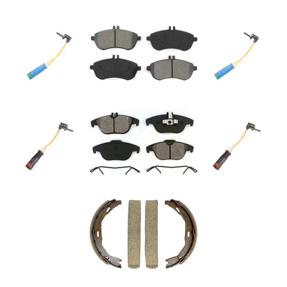 Semi-Metallic Brake Pads Wear Sensor Front Rear Kit (7Pc) For Mercedes-Benz C250