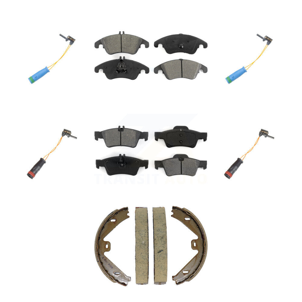 Semi-Metallic Brake Pads Wear Sensor Front Rear Kit (7Pc) For Mercedes-Benz E400