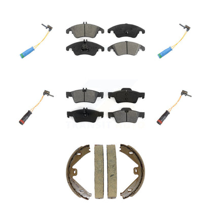 Semi-Metallic Brake Pads Wear Sensor Front Rear Kit (7Pc) For Mercedes-Benz E400