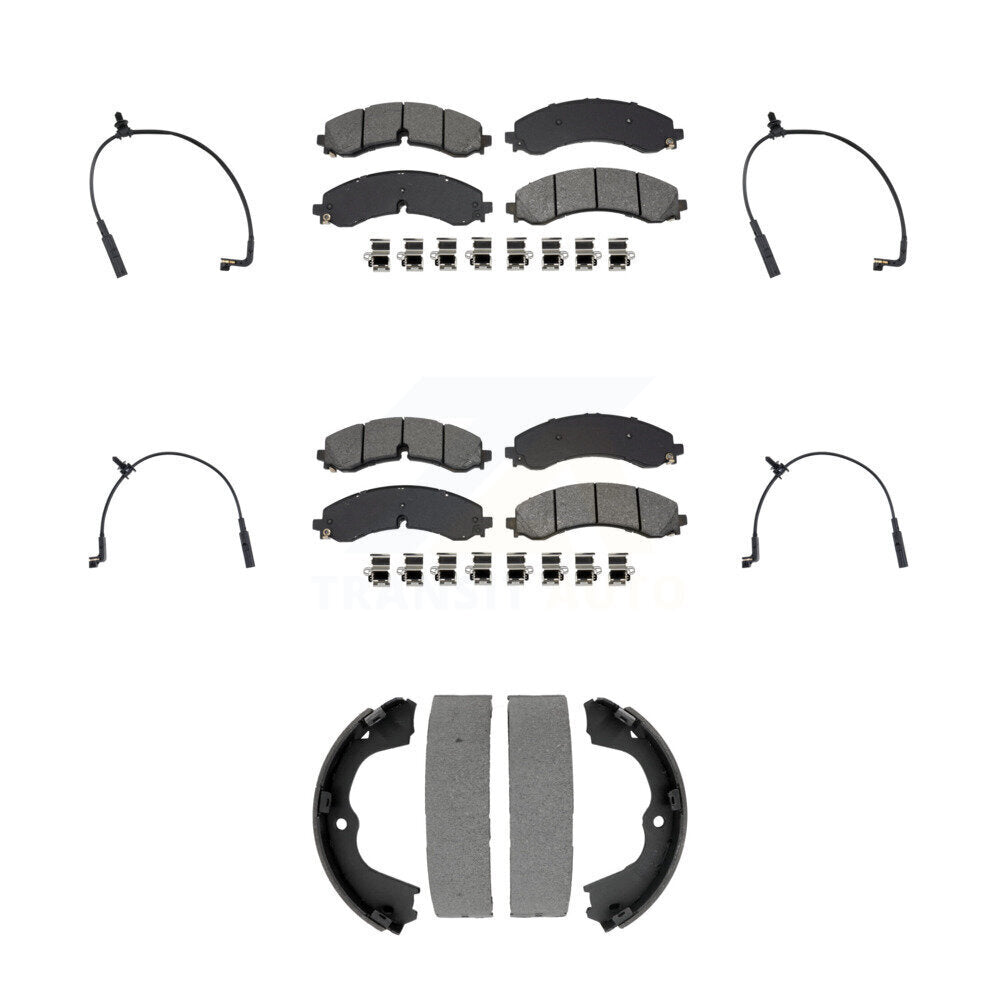 Semi-Metallic Brake Pads Wear Sensor Front Rear Kit (7Pc) For GMC Chevrolet 2500