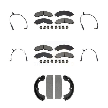 Semi-Metallic Brake Pads Wear Sensor Front Rear Kit (7Pc) For GMC Chevrolet 2500