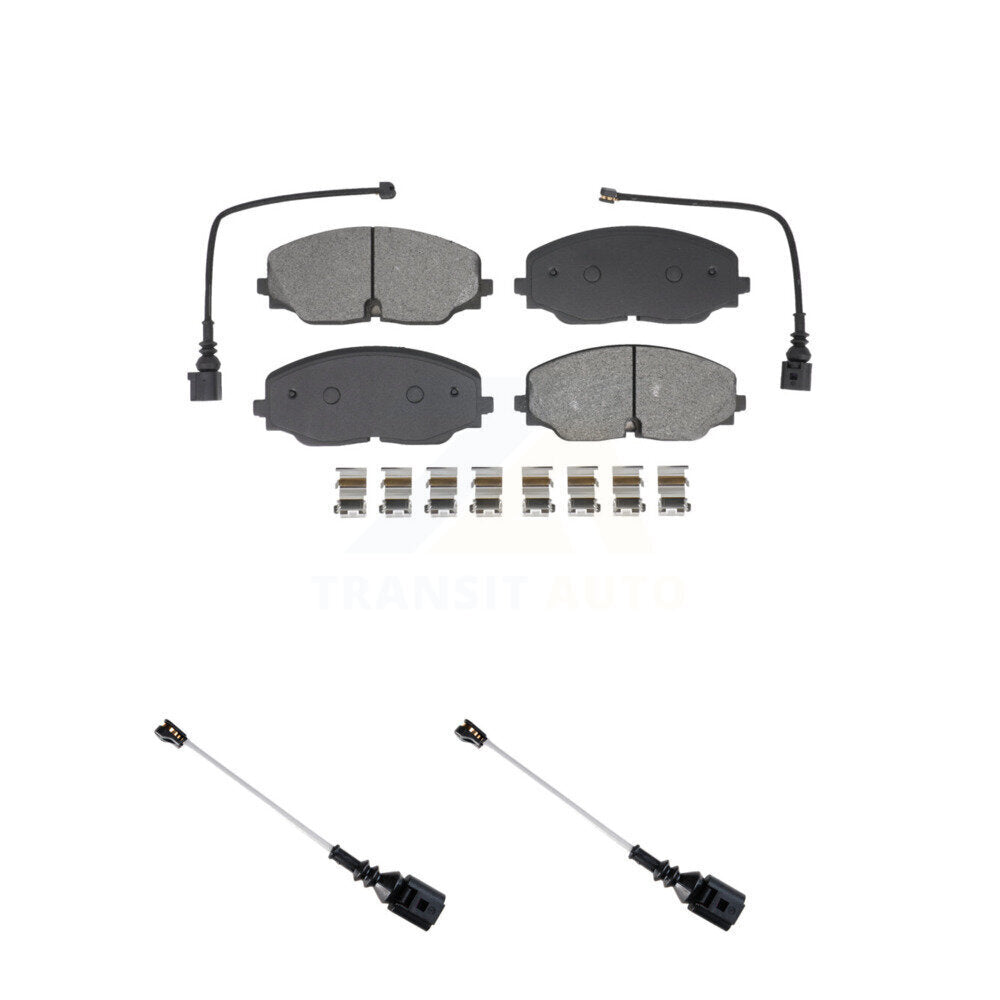 Semi-Metallic Brake Pad & Extra Wear Sensor Front Kit For Volkswagen Atlas Cross