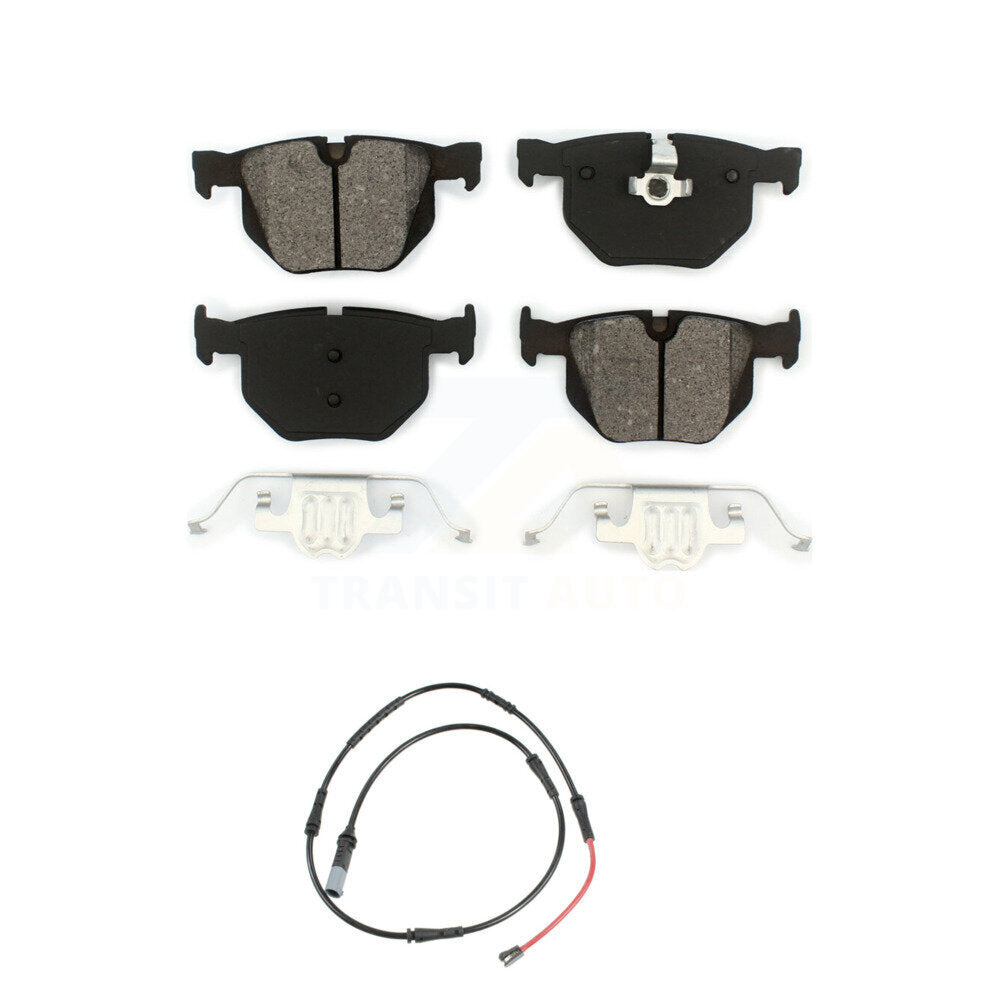 Semi-Metallic Disc Brake Pads Wear Sensor Rear Kit For 2009-2010 BMW 528i xDrive