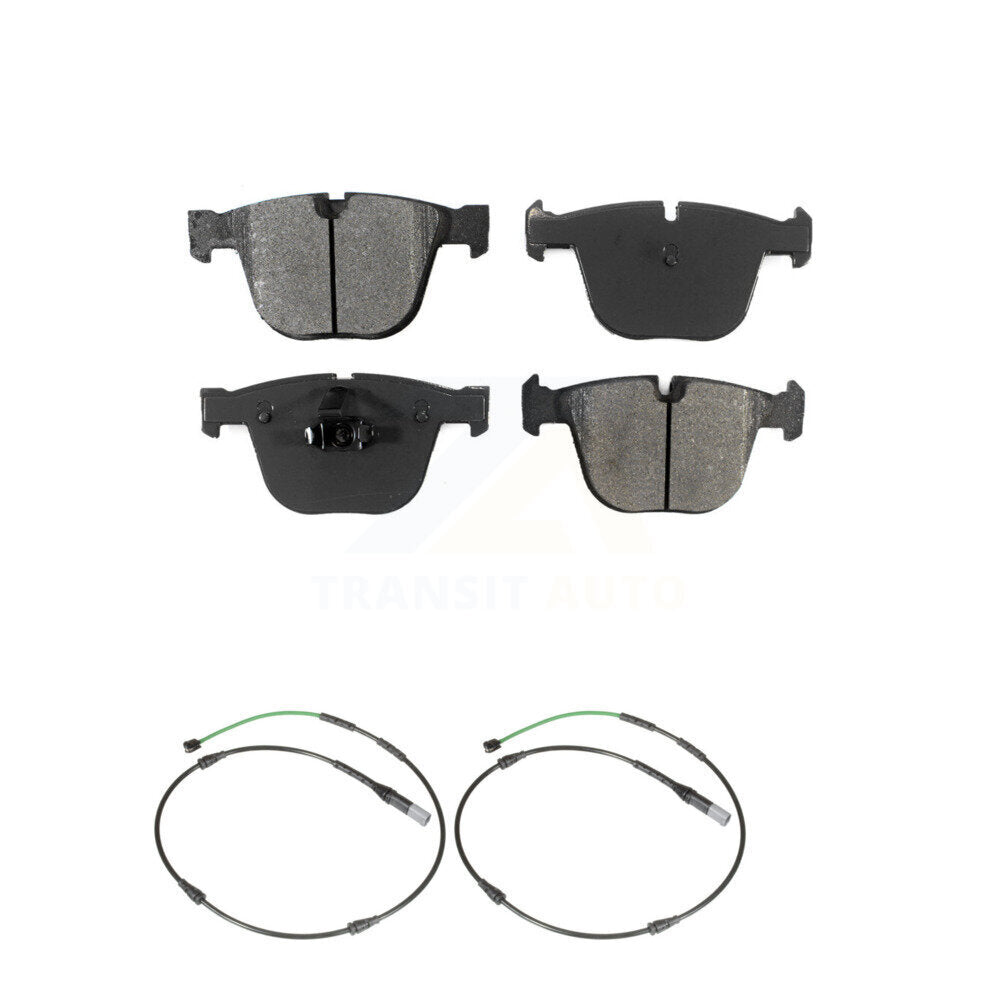 Semi-Metallic Brake Pads & Wear Sensor Rear Kit For 2015-2016 BMW X5 M with 4.4L