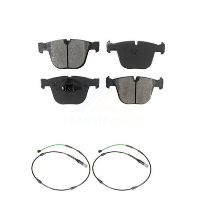 Semi-Metallic Brake Pads & Wear Sensor Rear Kit For 2015-2016 BMW X5 M with 4.4L