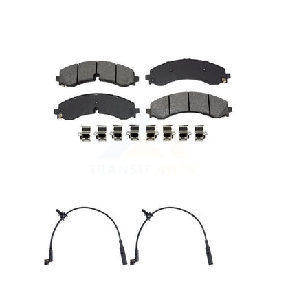 Semi-Metallic Brake Pads & Wear Sensor Rear Kit For GMC Chevrolet Sierra 2500 HD