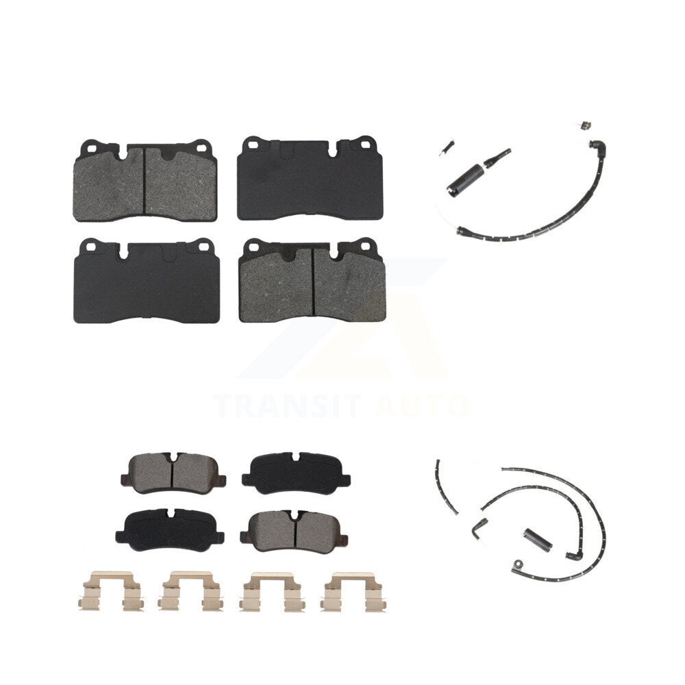 Semi-Metallic Disc Brake Pad And Wear Sensor Front Rear Kit For Land Rover Range