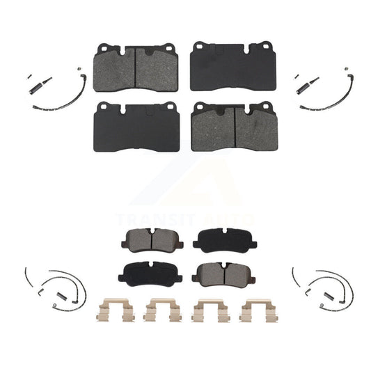 Semi-Metallic Disc Brake Pad And Wear Sensor Front Rear Kit For Land Rover Range