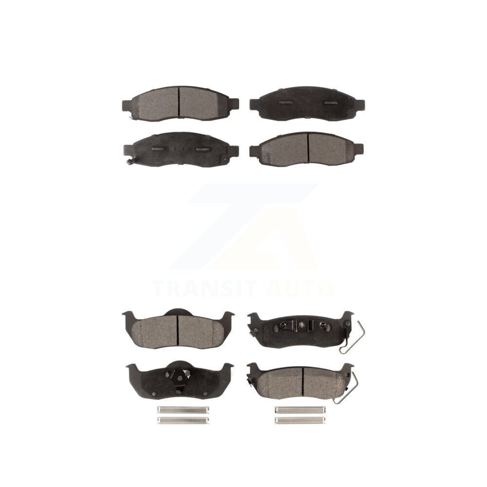 Ceramic Brake Pads Front Rear Kit For Nissan TITAN INFINITI QX56 Armada