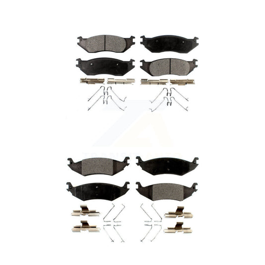 Ceramic Brake Pads Front Rear Kit For Ford E-150 Club Wagon Econoline