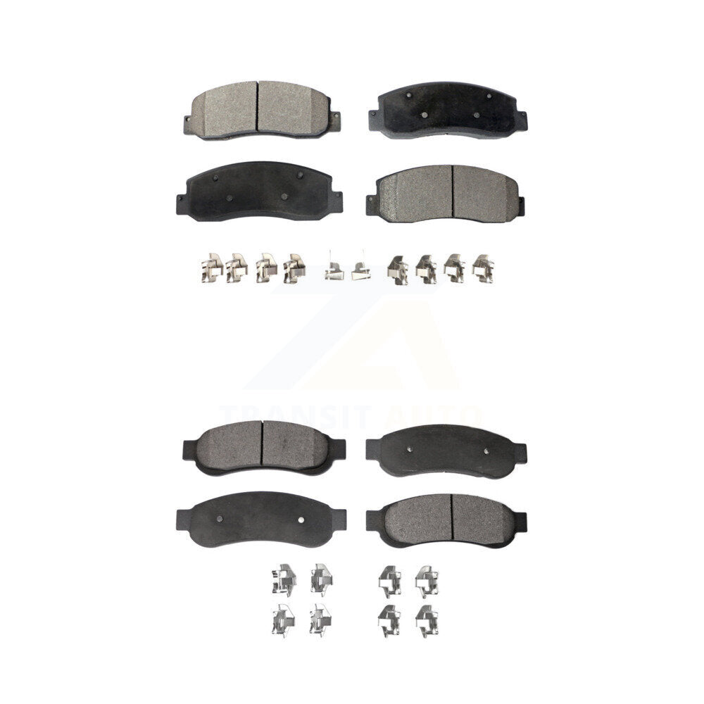 Ceramic Brake Pad Front Rear Kit For Ford F-350 Super Duty With Dual Wheels