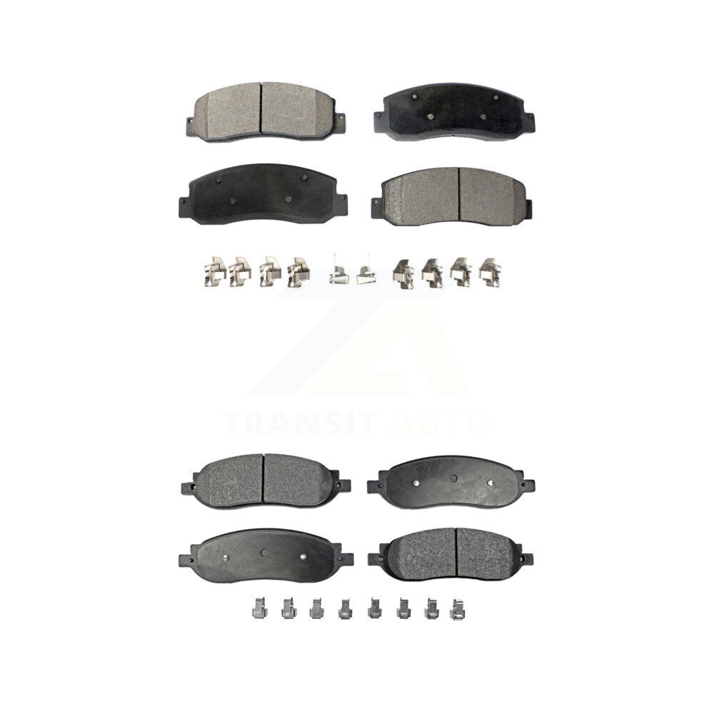 Ceramic Brake Pads Front Rear Kit For 2005-2007 Ford F-350 Super Duty F-250