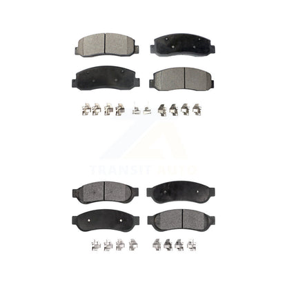 Ceramic Brake Pads Front Rear Kit For Ford F-250 Super Duty F-350 F-450