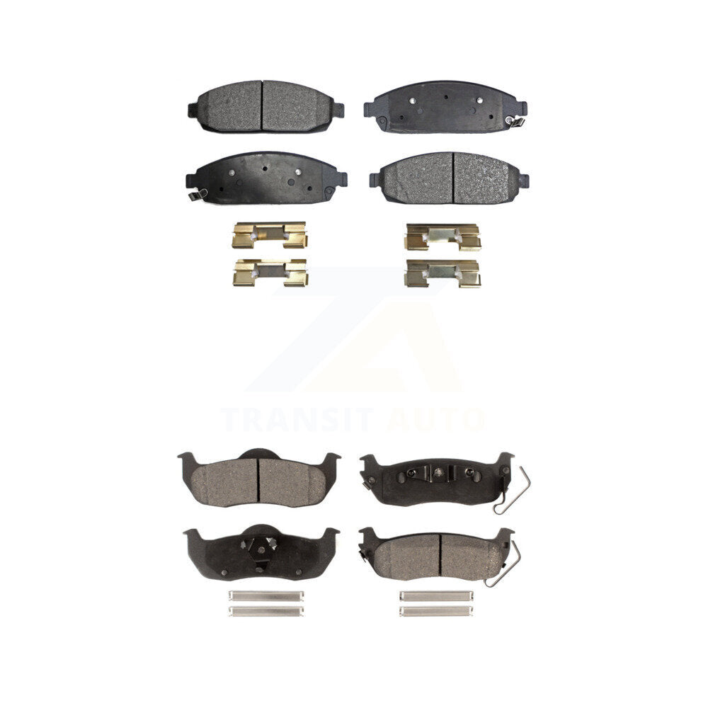 Ceramic Brake Pads Front Rear Kit For Jeep Grand Cherokee Commander