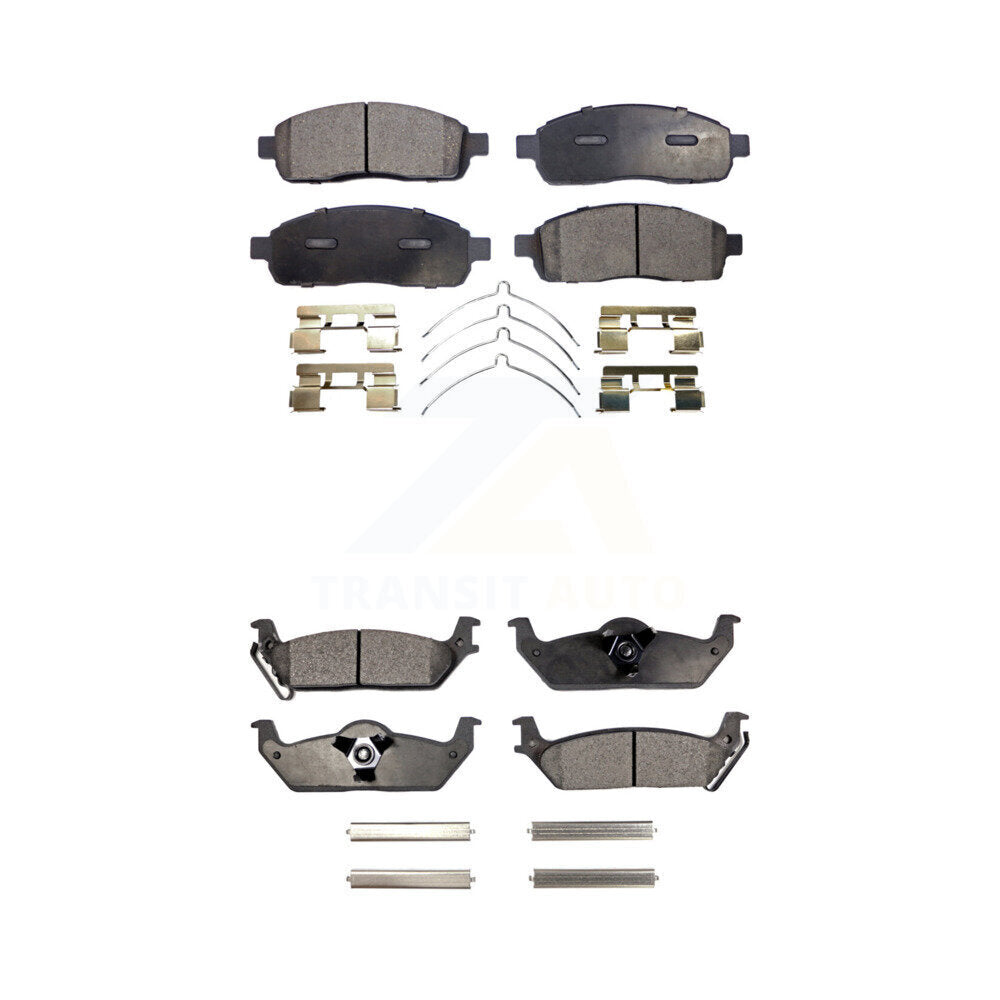 Ceramic Brake Pads Front Rear Kit For Ford F-150 Lincoln Mark LT