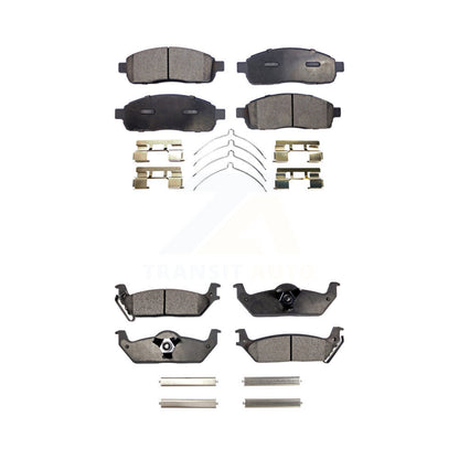 Ceramic Brake Pads Front Rear Kit For Ford F-150 Lincoln Mark LT