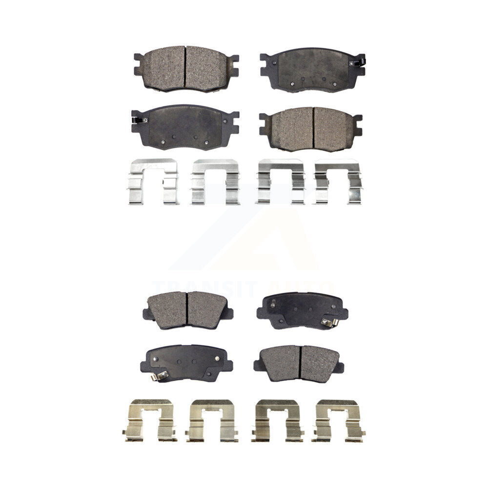 Ceramic Brake Pads Front Rear Kit For 2011 Hyundai Accent