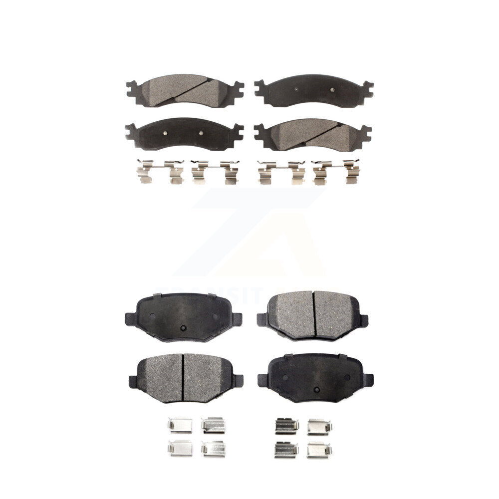 Ceramic Brake Pads Front Rear Kit For 2010-2012 Ford Taurus SHO
