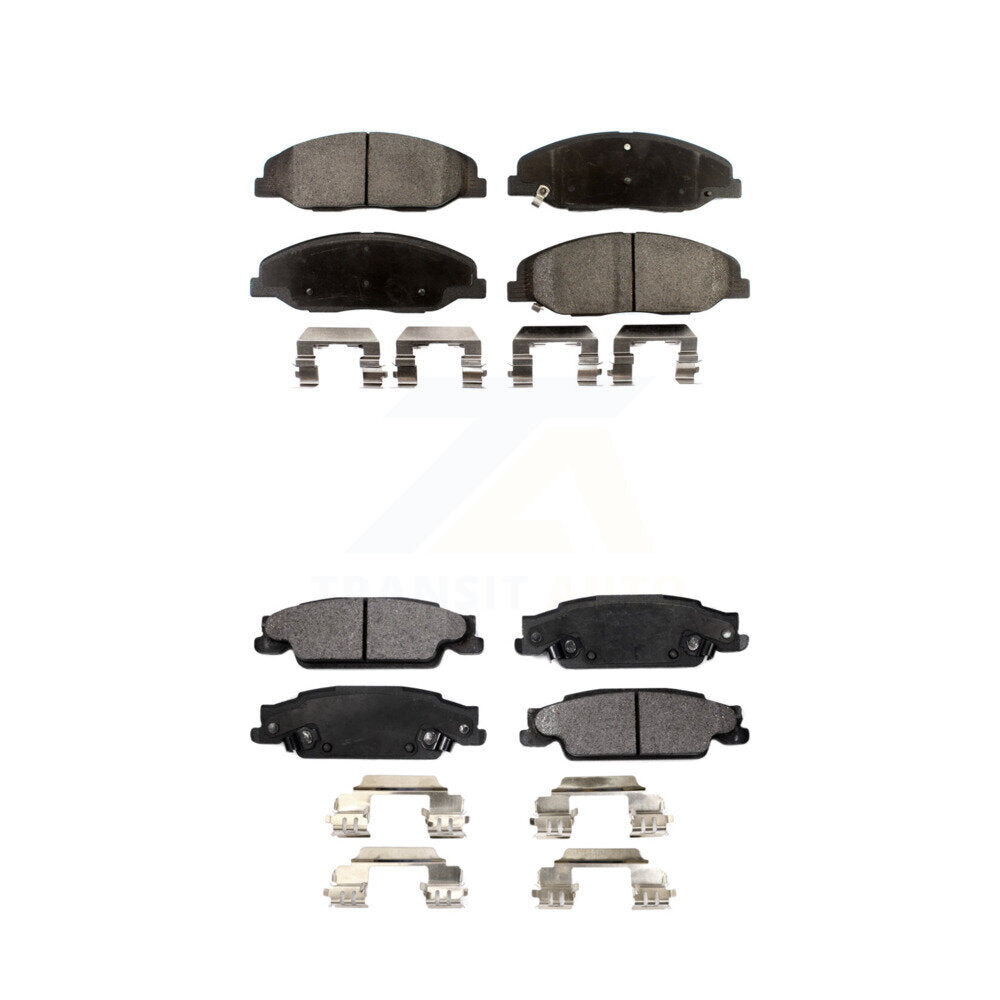 Ceramic Brake Pads Front Rear Kit For 2009-2011 Cadillac STS With Base Brakes