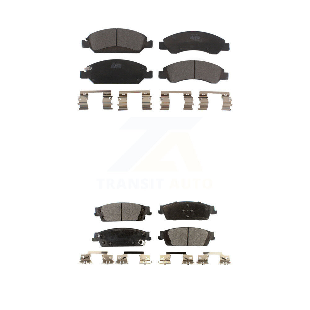 Ceramic Brake Pads Front Rear Kit For GMC Chevrolet Sierra 1500 Silverado Tahoe