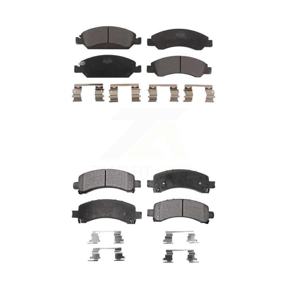 Ceramic Brake Pad Front Rear Kit For 2009-2014 Chevrolet Express 1500 GMC Savana