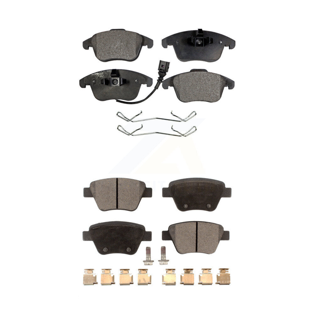 Ceramic Brake Pads Front Rear Kit For 2012-2014 Volkswagen Passat