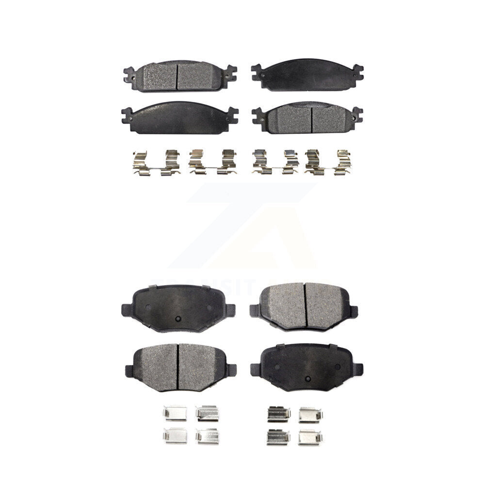 Ceramic Brake Pads Front Rear Kit For 2009-2010 Lincoln MKS