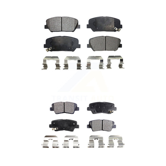 Ceramic Brake Pads Front Rear Kit For 2013-2015 Kia Optima Hyundai Veloster