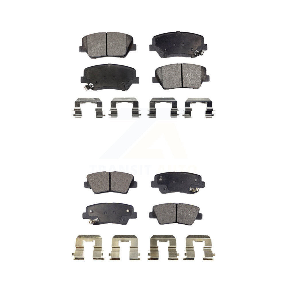 Ceramic Brake Pads Front Rear Kit For 2012-2017 Hyundai Azera