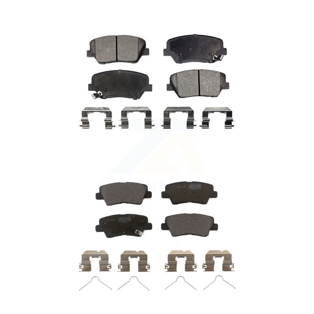 Ceramic Brake Pads Front Rear Kit For 14-17 Kia Rondo With Manual Parking