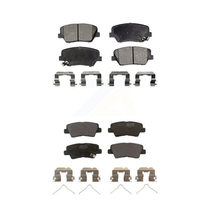 Ceramic Brake Pads Front Rear Kit For 14-17 Kia Rondo With Manual Parking