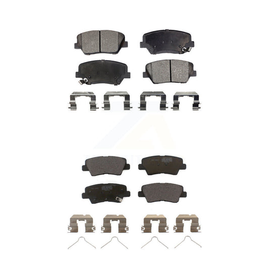 Ceramic Brake Pads Front Rear Kit For 14-17 Kia Rondo With Manual Parking