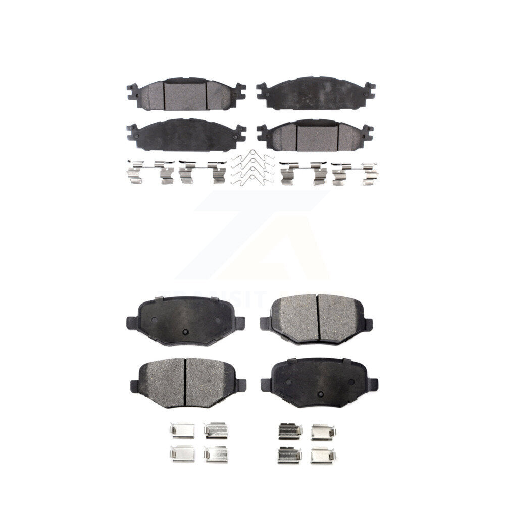 Ceramic Brake Pads Front Rear Kit For Ford Explorer Flex Taurus Lincoln MKT MKS