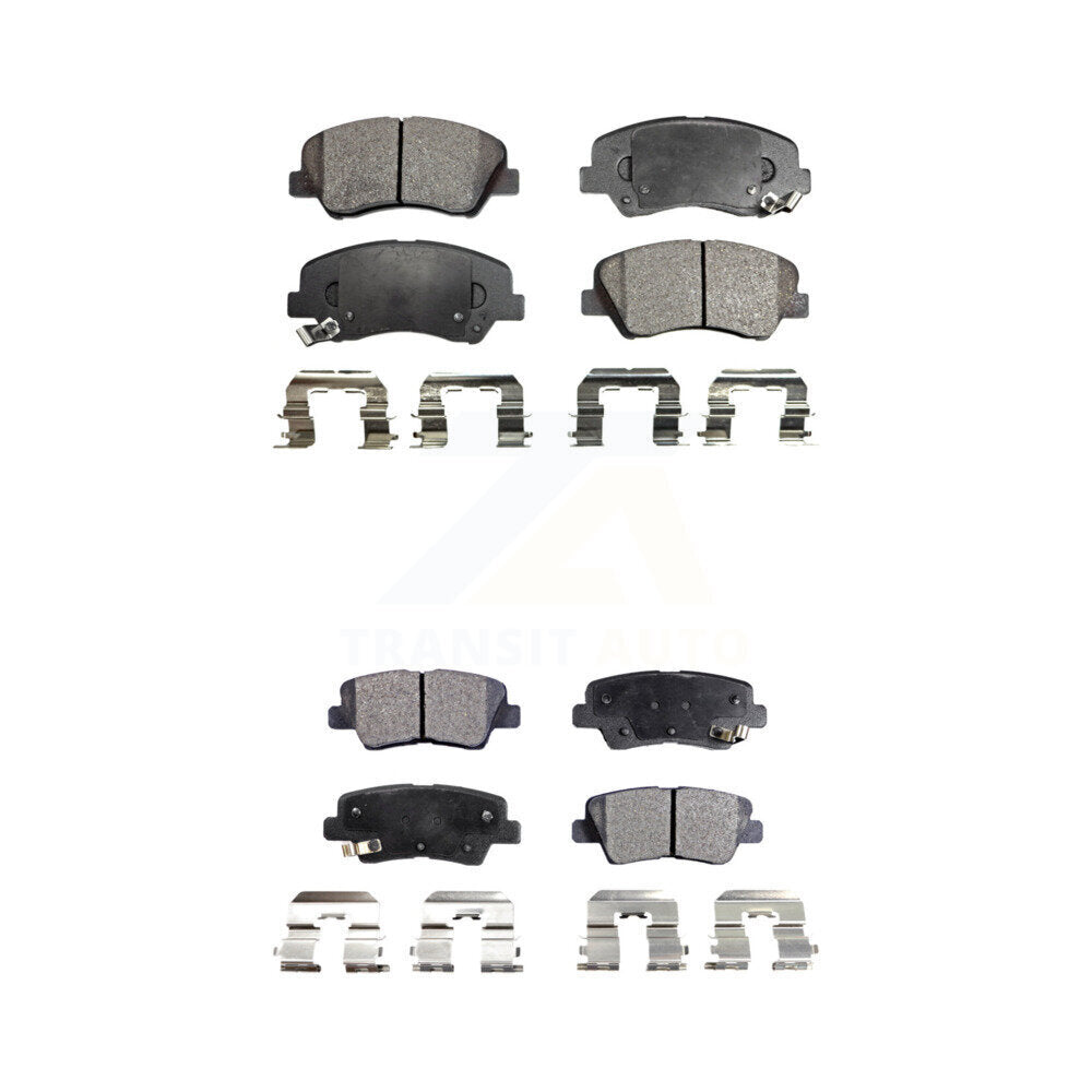 Ceramic Brake Pads Front Rear Kit For Hyundai Elantra Accent Kia Rio GT Forte
