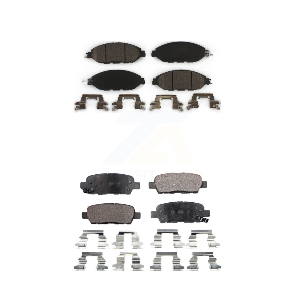 Ceramic Brake Pad Front Rear Kit For Nissan Murano Pathfinder INFINITI QX60 JX35
