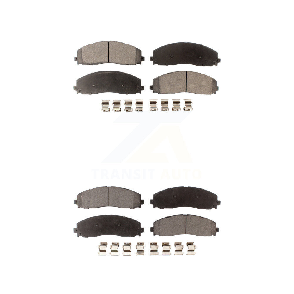 Ceramic Brake Pads Front Rear Kit For Ford F-350 Super Duty F-250 F-450