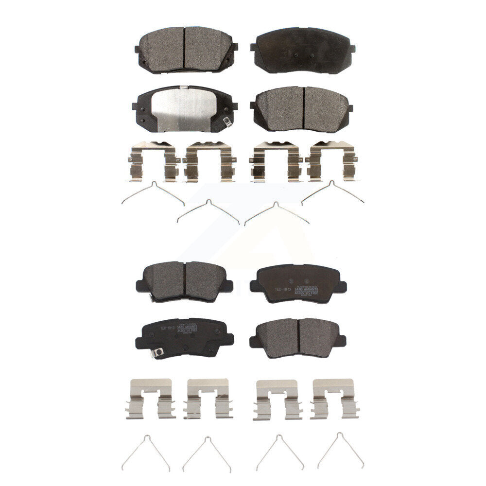 Ceramic Brake Pads Front Rear Kit For Hyundai Kona Electric Kia Sonata Optima EV