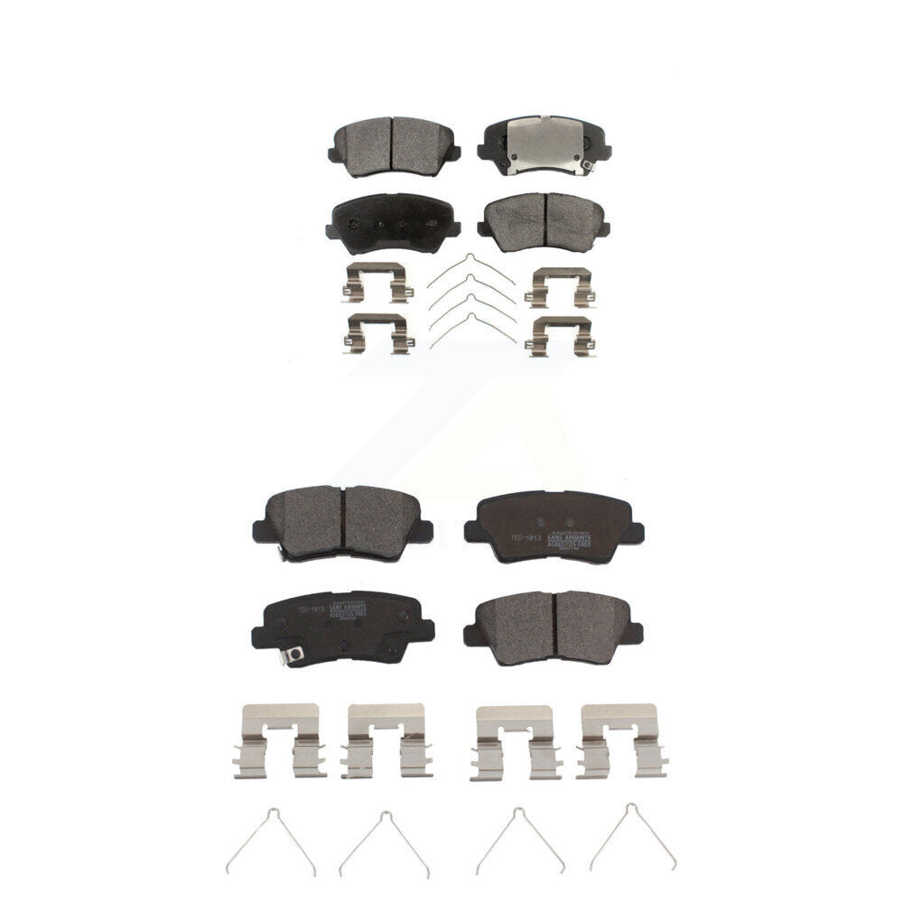 Ceramic Brake Pads Front Rear Kit For Kia Forte Hyundai Veloster Forte5 Elantra