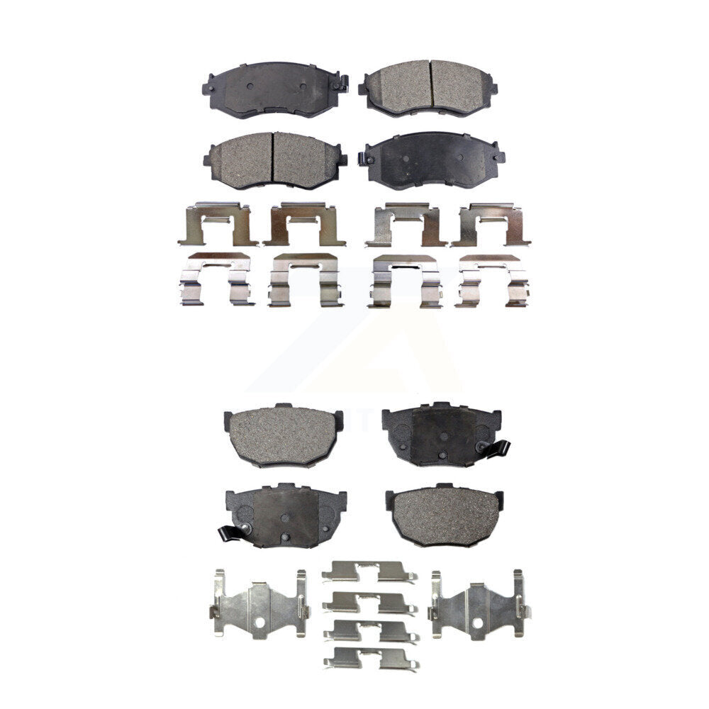Ceramic Brake Pads Front Rear Kit For 1990-1992 Nissan Stanza Disc rear brakes