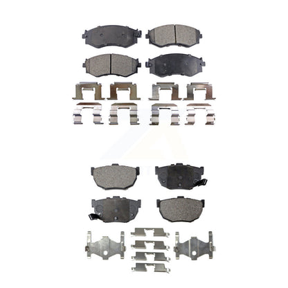 Ceramic Brake Pads Front Rear Kit For 1990-1992 Nissan Stanza Disc rear brakes